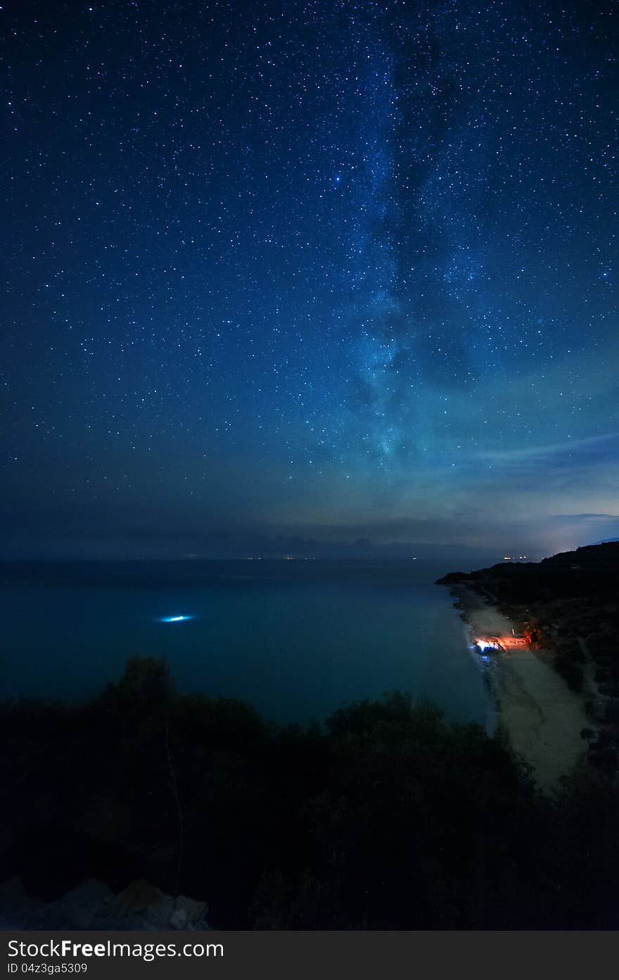 A colorful view of our milky way. A colorful view of our milky way