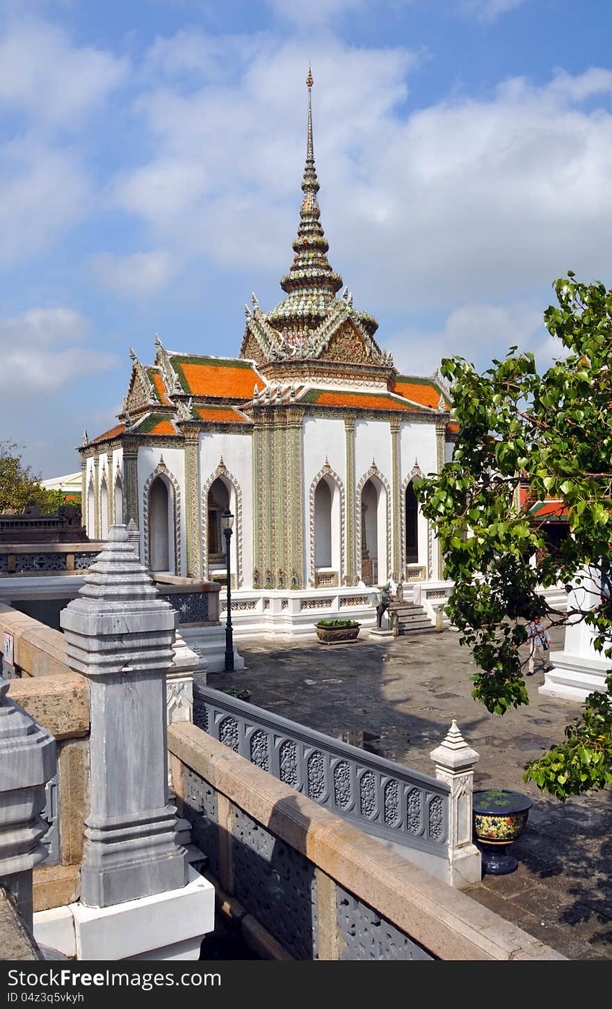 Domed Temple At The Grand Palace, Bangkok Thailand