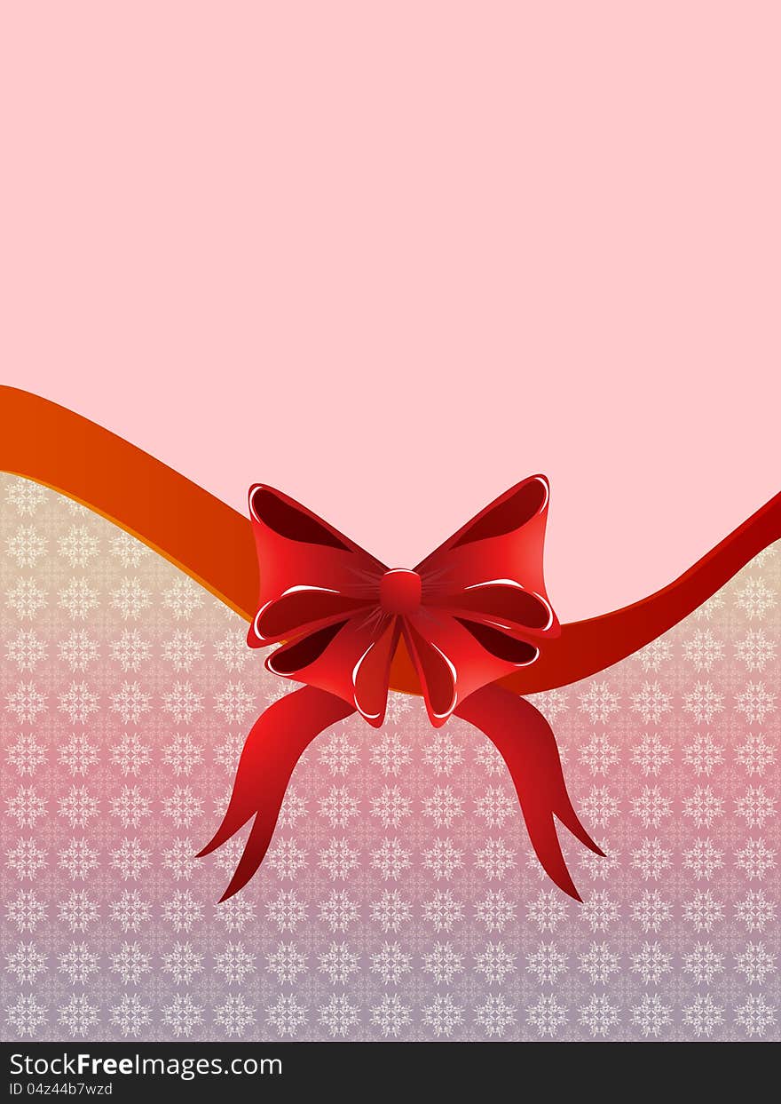 Holiday background with bow