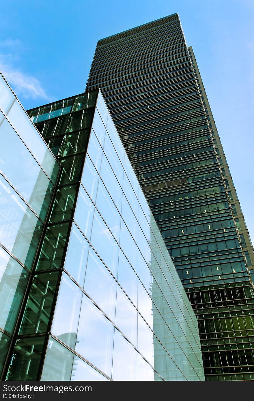 Canary Wharf`s skyscrapers.