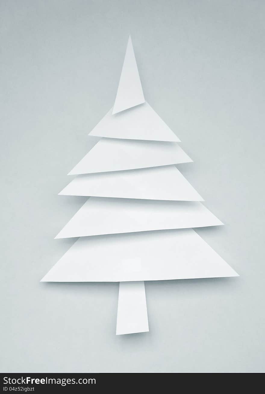 Christmas tree made of paper for your design