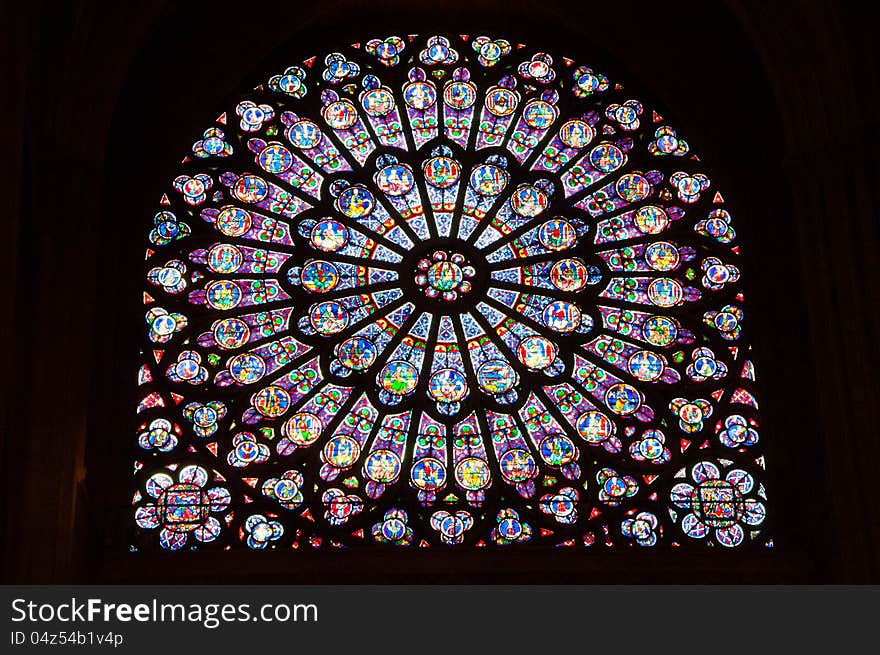 Glass windows, Notre Dame Church, Paris