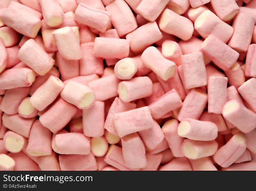 Pink and white marshmallows