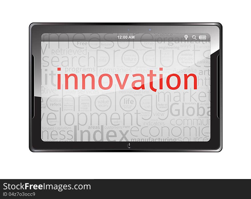 Innovation Tablet isolated on white