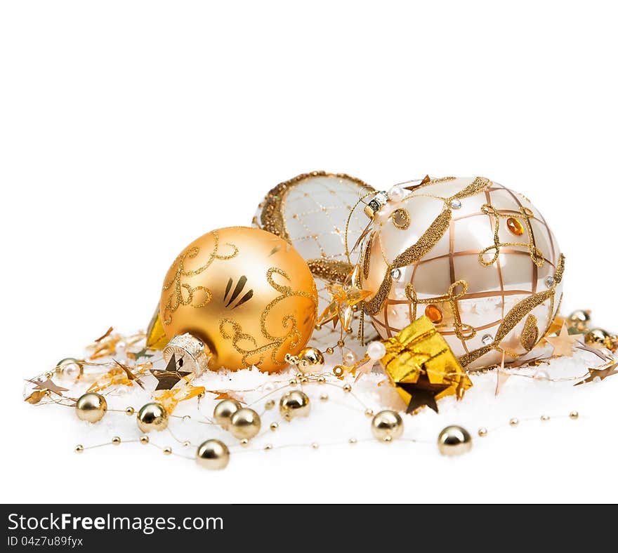 Christmas decoration on a white background