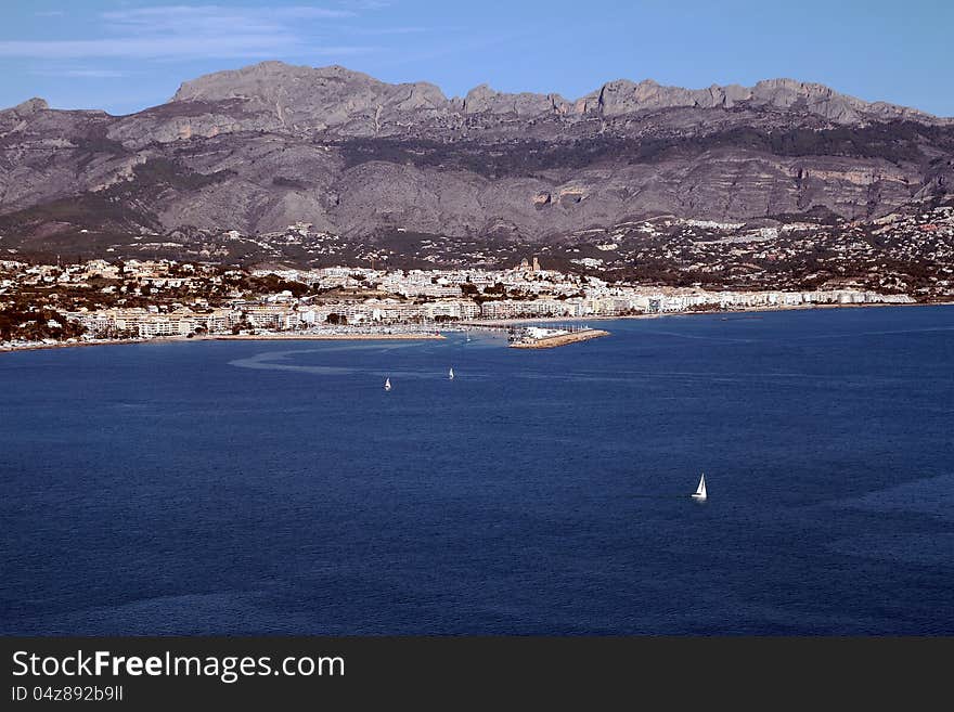 Port and town of Altea in Alicante; Spain. Port and town of Altea in Alicante; Spain.