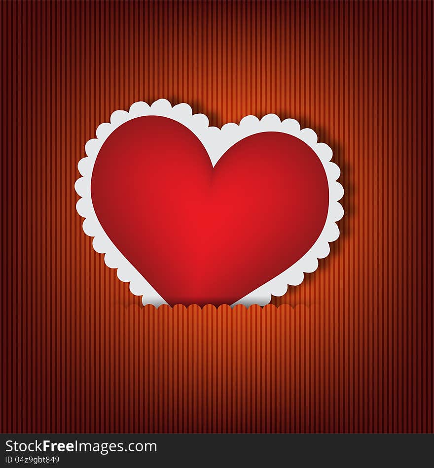 Valentines paper background with red heart and space for text. Valentines paper background with red heart and space for text.