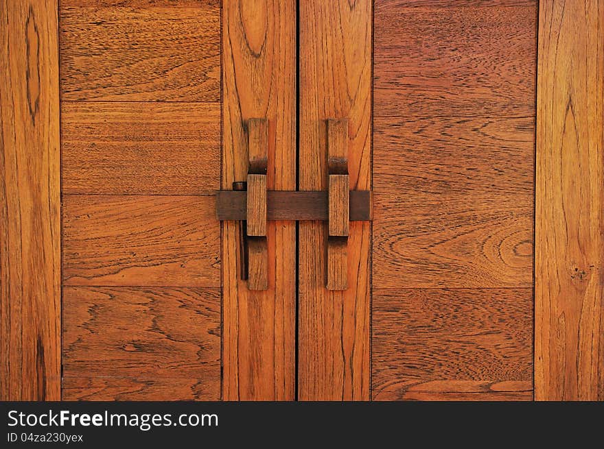 Thai classic wood door