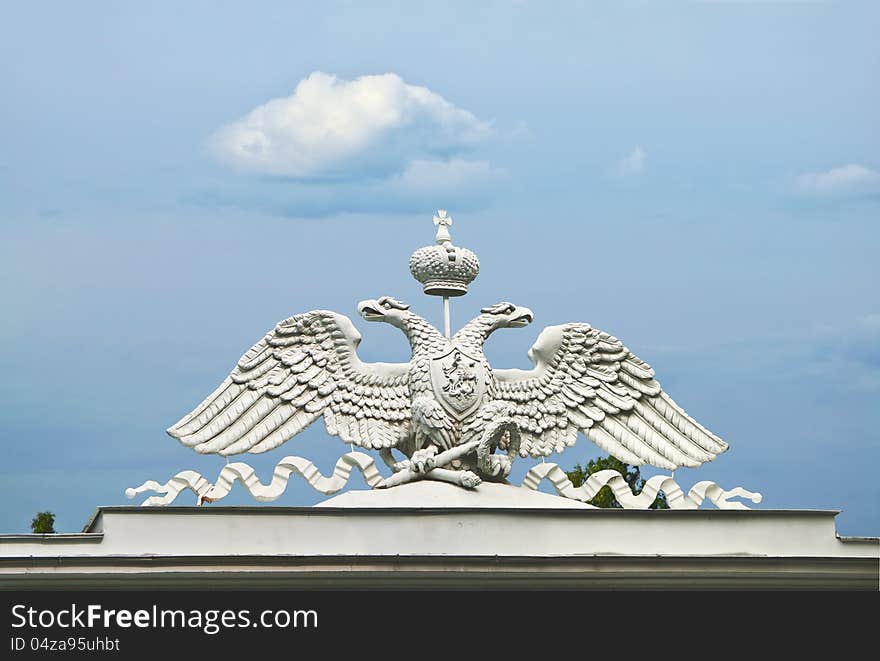 Top of Nikolaevsky (Iron) Gate in Pavlovsk near St.-Petersburg, Russia. Top of Nikolaevsky (Iron) Gate in Pavlovsk near St.-Petersburg, Russia