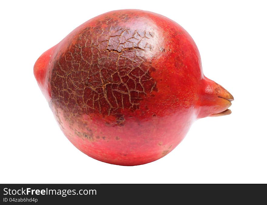 Pomegranate on a white background