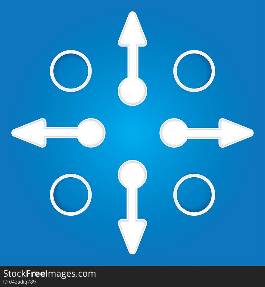 Blue Presentation Template.Business arrows vector