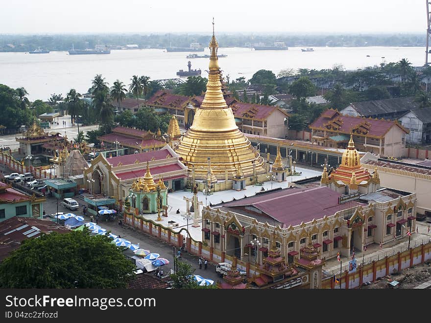 Botatauang Paya in Yangon, Myanmar. Botatauang Paya in Yangon, Myanmar