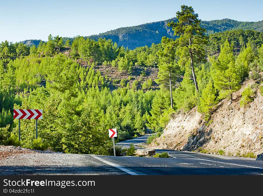 Serpentine in the green mountains of Turkey