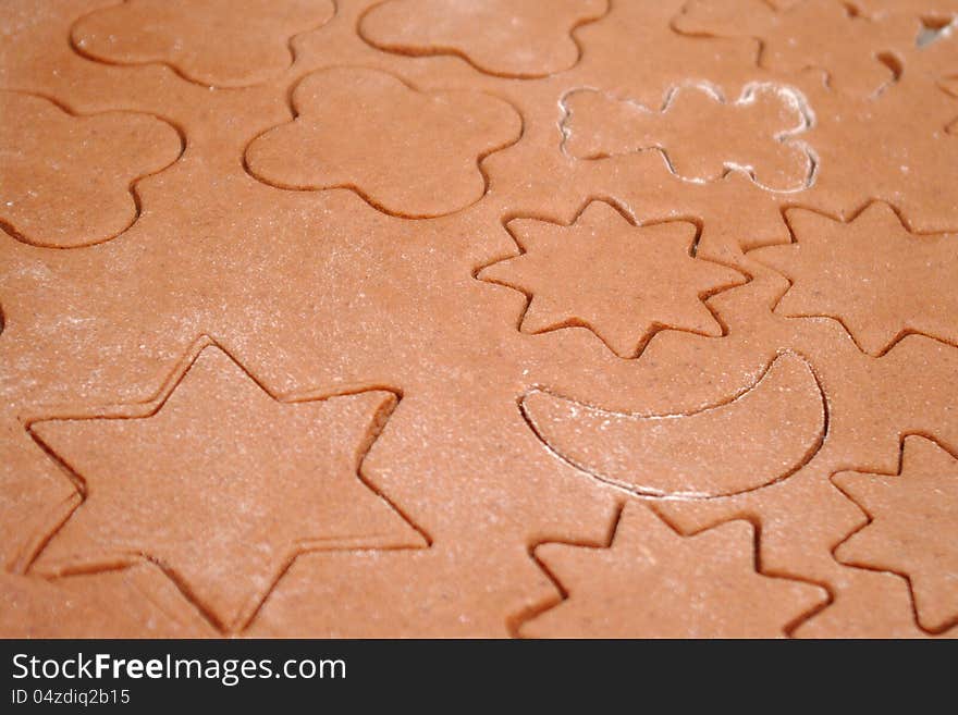 Homemade Gingerbread Cookies With Different Shapes for Christmas