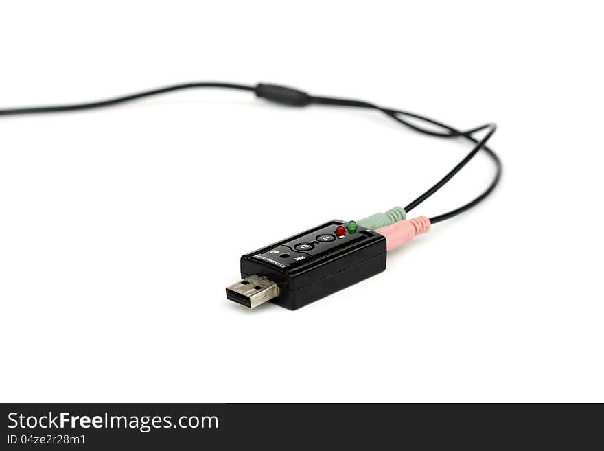 USB of computer on white background. USB of computer on white background