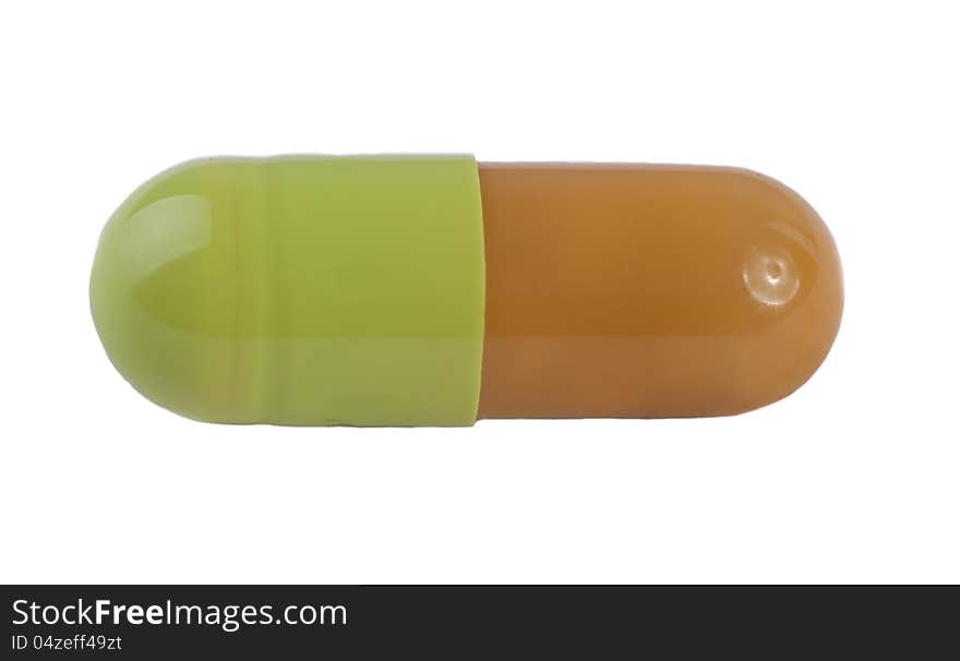 Capsule on white background