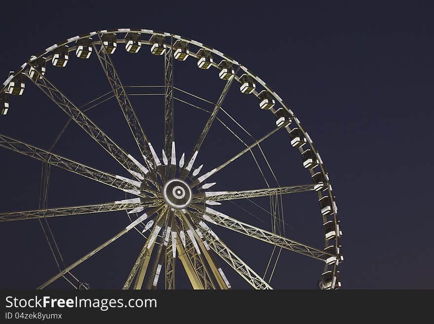 Close-up of ferris wheel at christmas time, Place de la concorde Paris. Close-up of ferris wheel at christmas time, Place de la concorde Paris