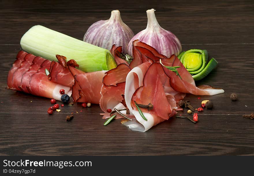 Jamon and Vegetables