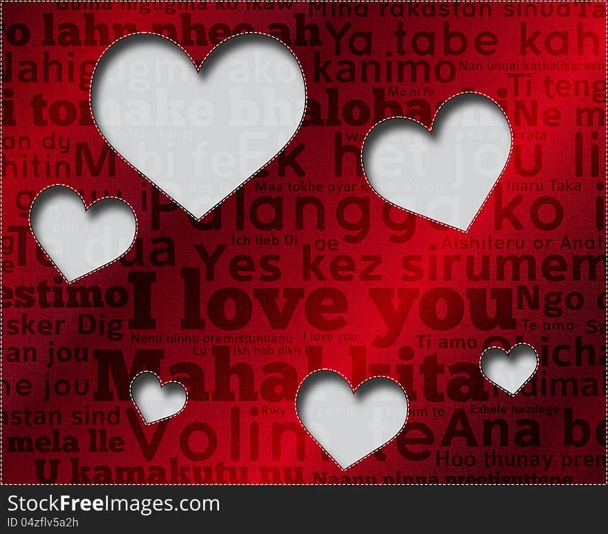 Red heart paper classic valentine s day with i love you text in many languages. Red heart paper classic valentine s day with i love you text in many languages.