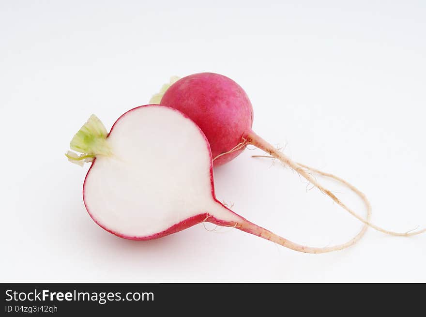 Sliced ​​radishes