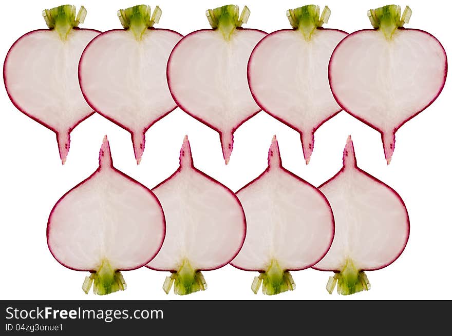 Slices Of Red Radish