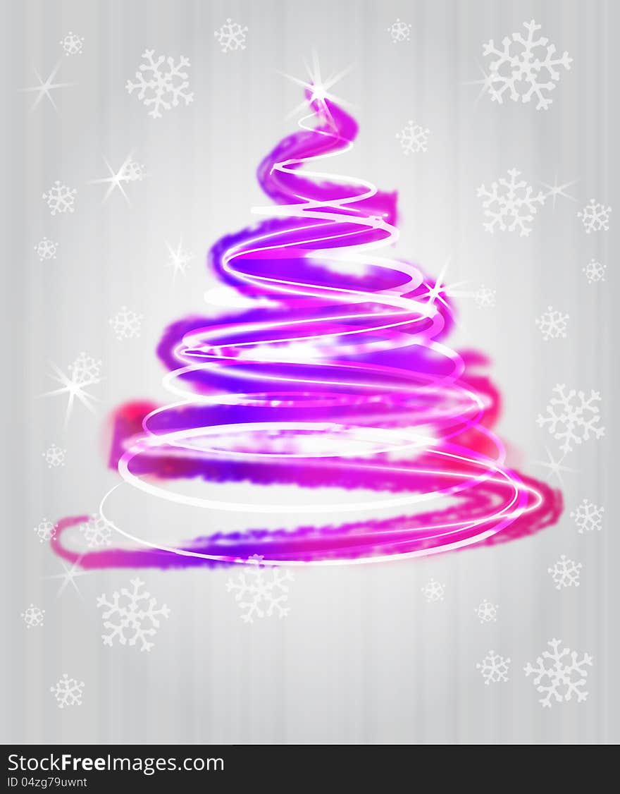 Shiny violet blue tree flare concept