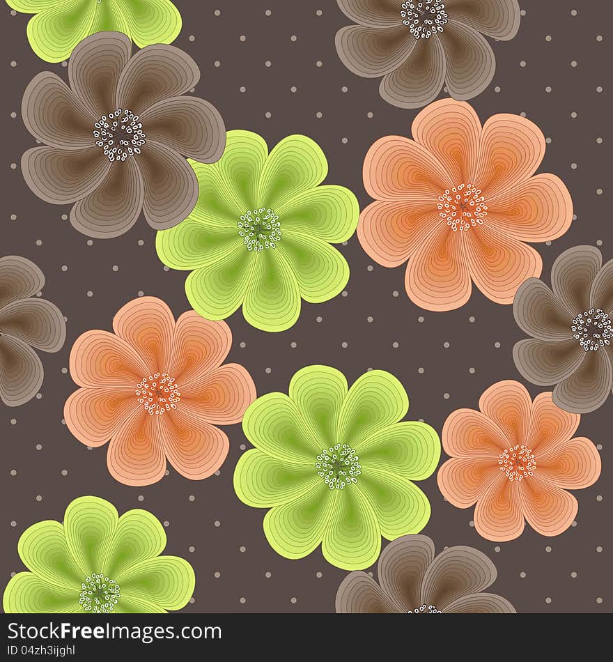 Cute seamless floral pattern