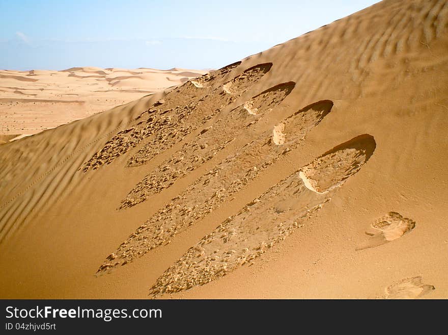 Steps on Dune, Oman Desert