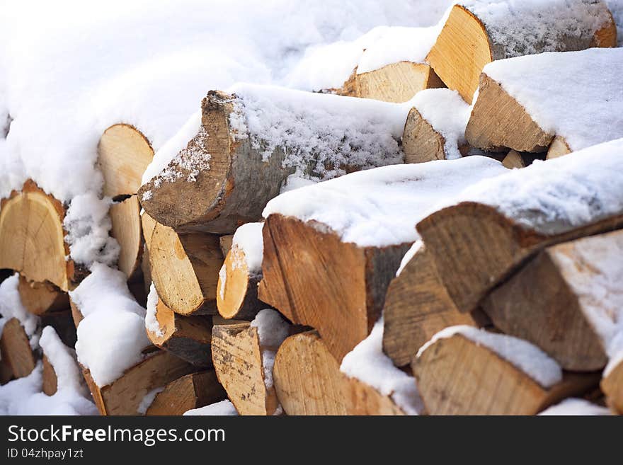 Stacked lumber