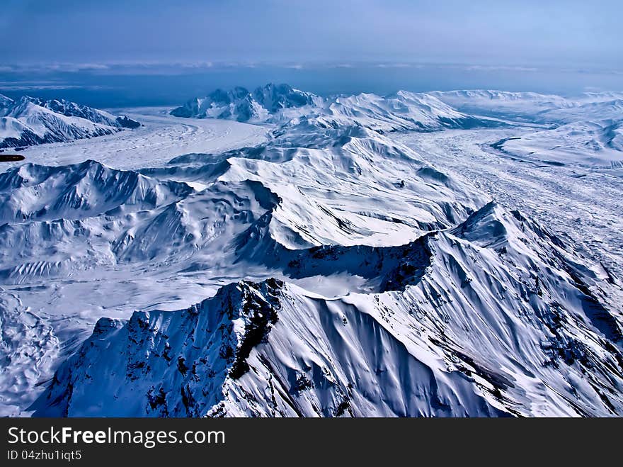 Frozen Alaskan Mountain Range