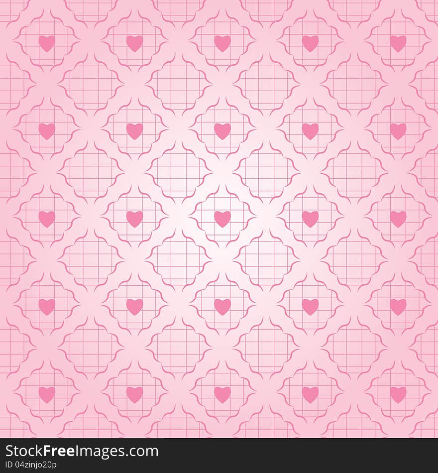 Abstract heart seamless design background. Abstract heart seamless design background