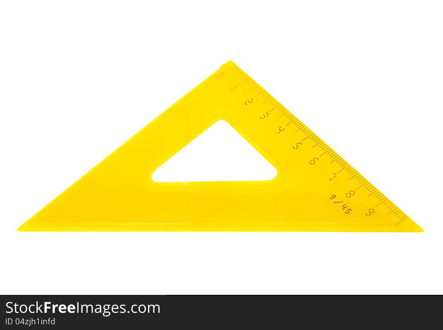 Modern yellow triangle on a white background