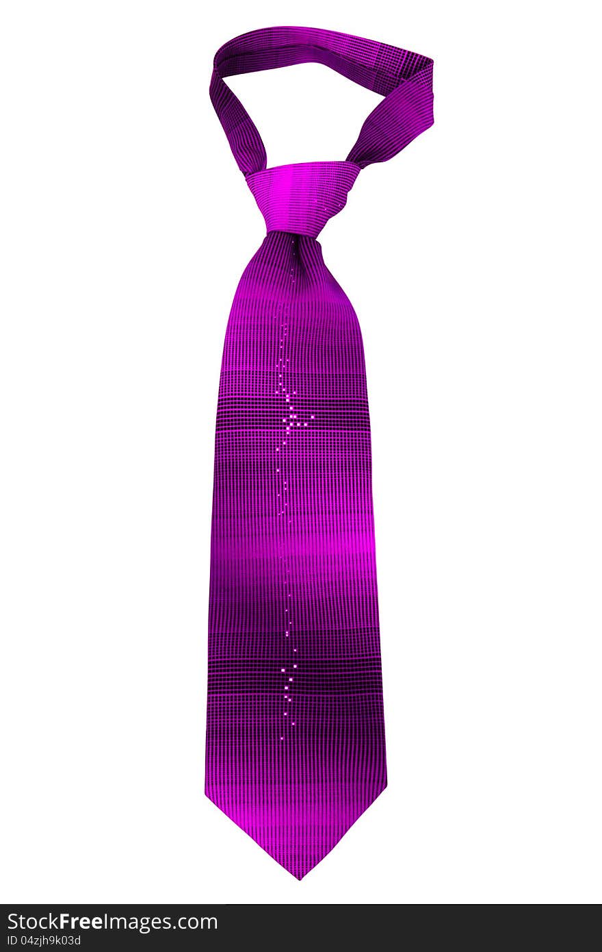 Purple striped necktie