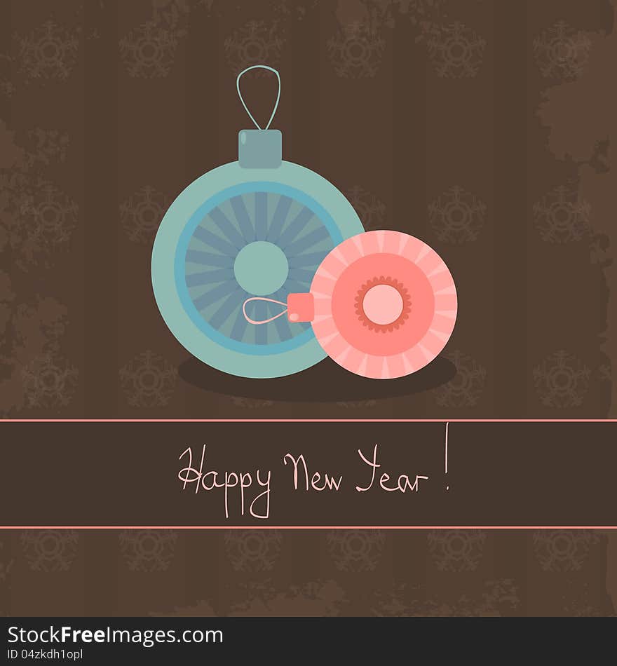 A New Year vintage card