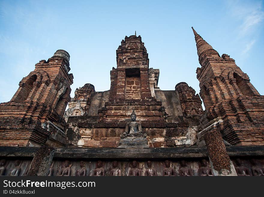 Old temple at sukhothai historical park