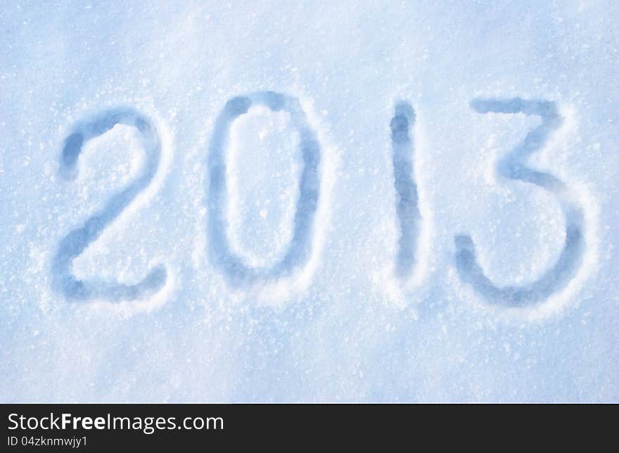 The Inscription on snow - 2013, congratulations!. The Inscription on snow - 2013, congratulations!