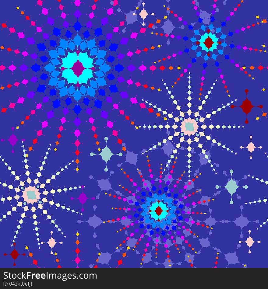 Colorful stars seamless pattern