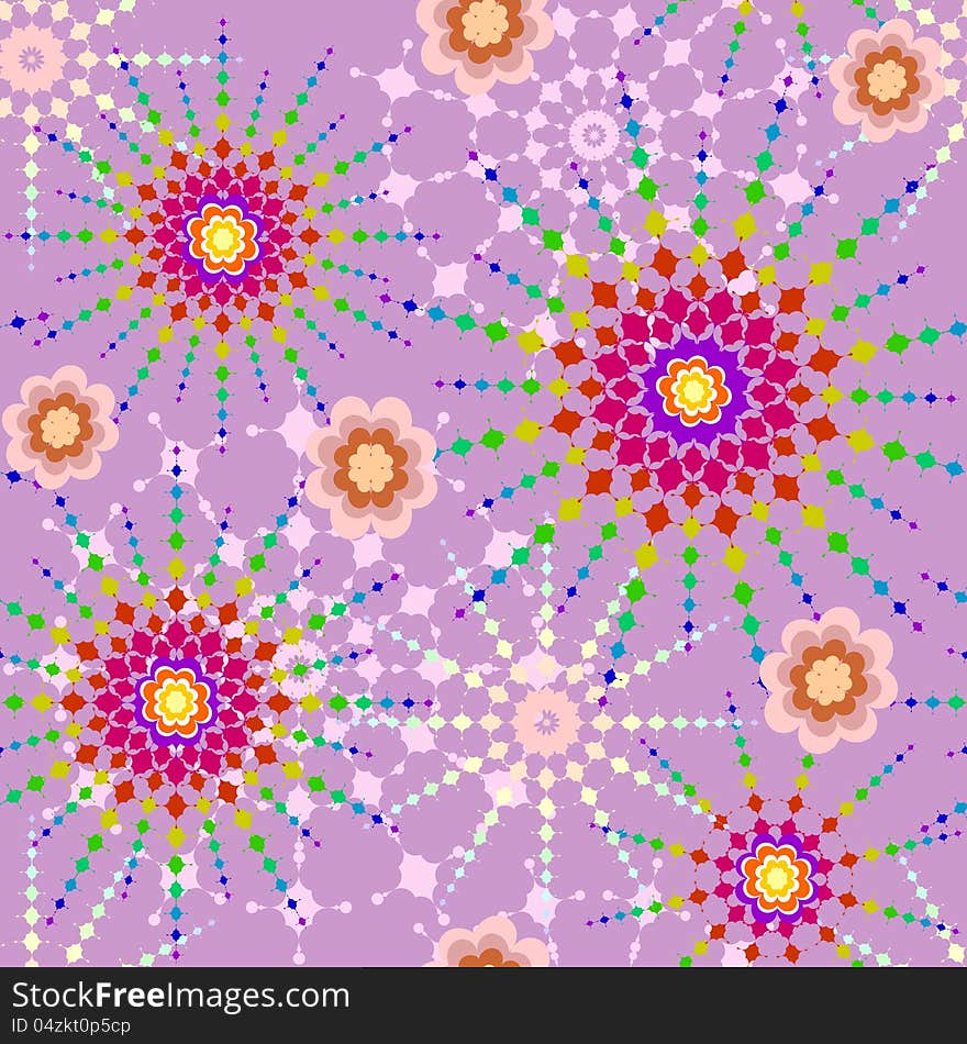 Colorful stars seamless pattern