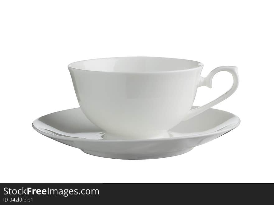 White cup isolated with a white background