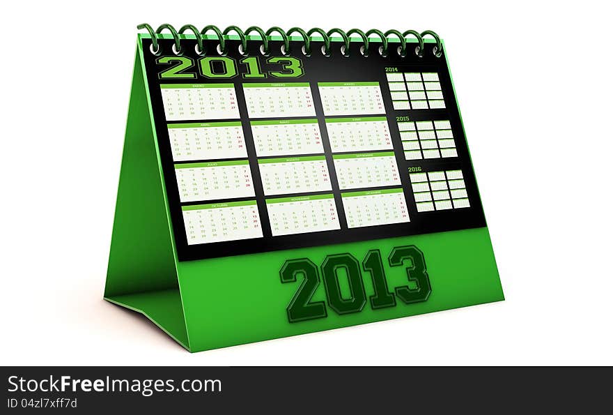 Calendar 2013 in 3d in spanish