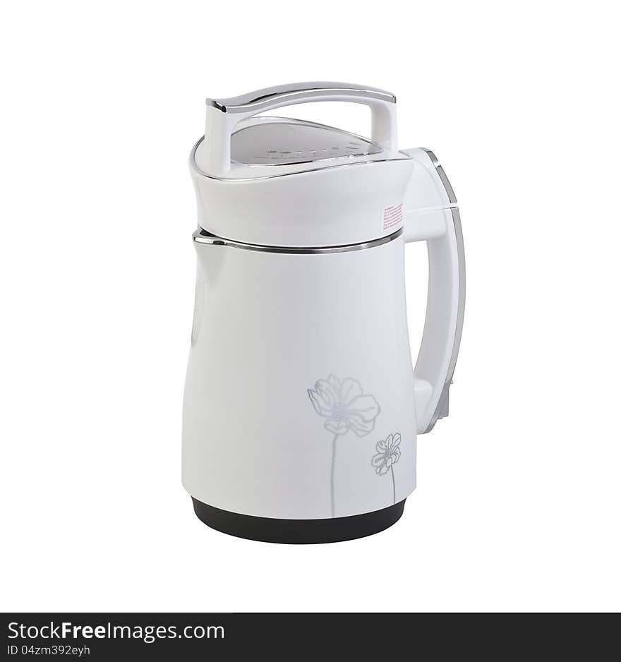 White kettle water boiler isolates on white