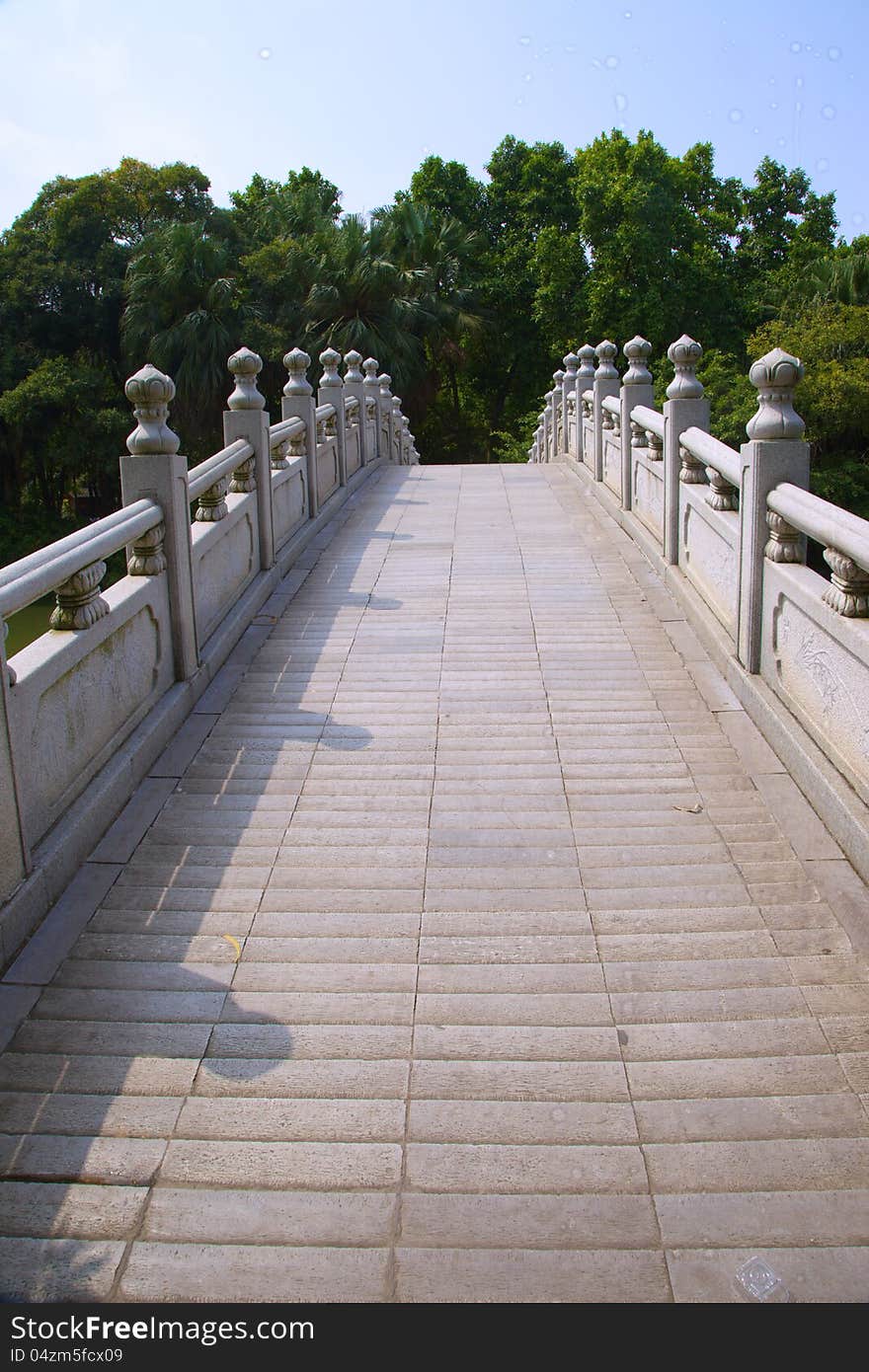 Close up of bridge, China, Liuzhou, Liuhou park. Close up of bridge, China, Liuzhou, Liuhou park