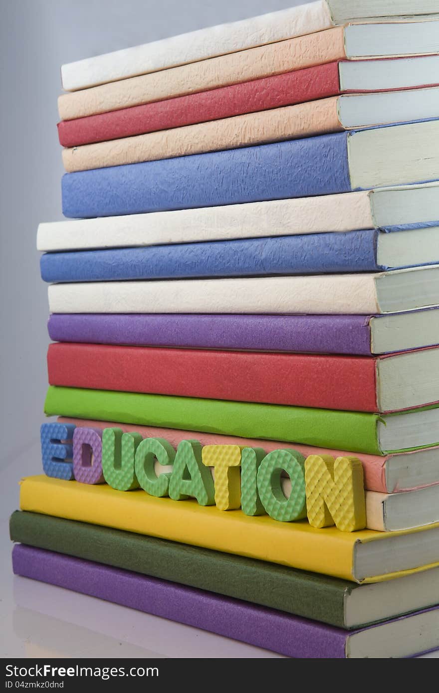 A stack of  books,education concept