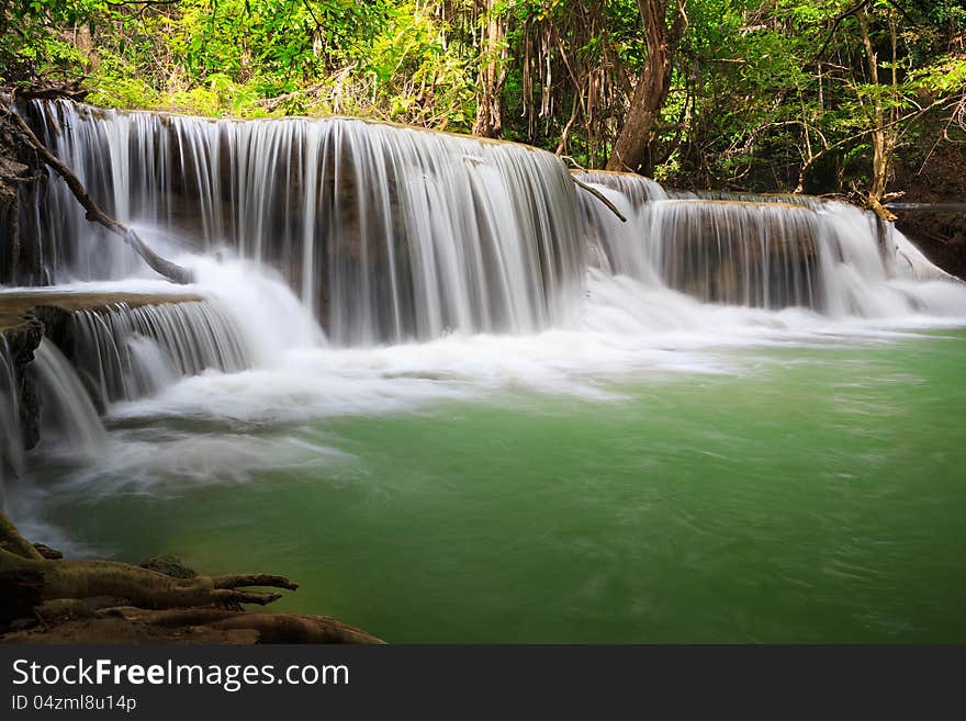 Thailand waterfall in Kanjanaburi