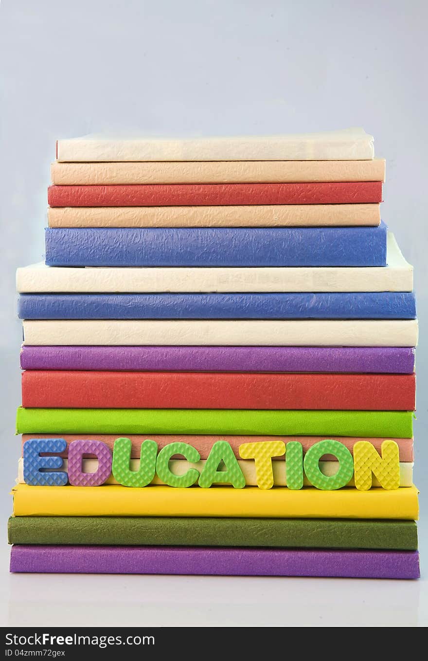 A stack of books,education concept. A stack of books,education concept