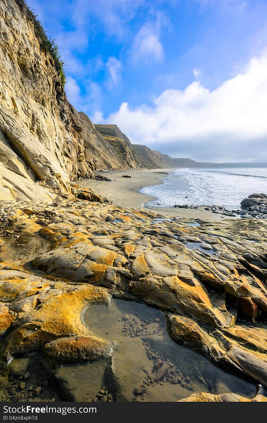 Beautiful Landscape Of Coastline In A Sunny Day