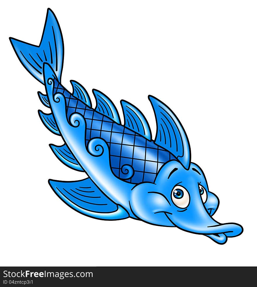 Blue Fish, Cartoon