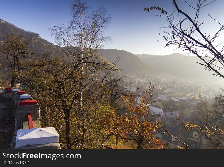 City view from above the mountain