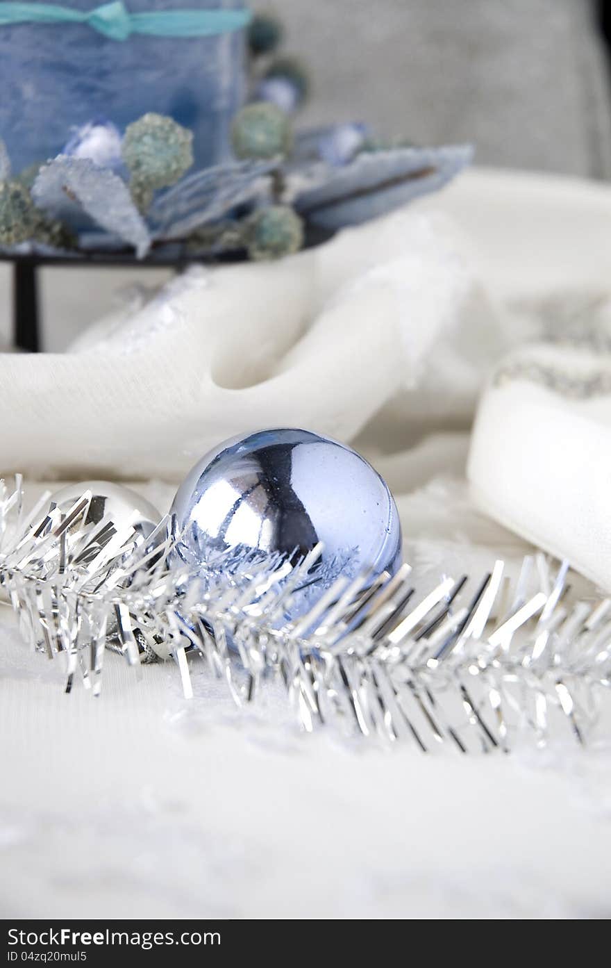 Blue Ball Ornament