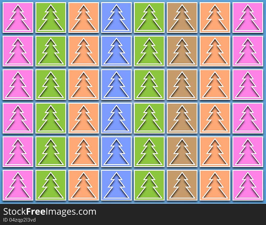 Pastel Icons Christmas Trees